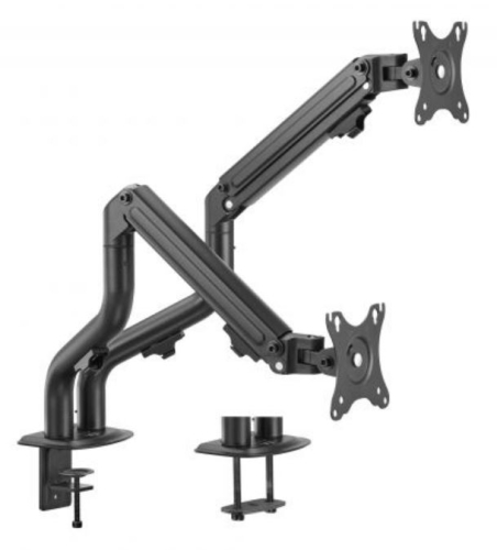 Suporte de mesa EWENT EW1534 para Monitor duplo, Monitores 17"- 32", Mola mecânica