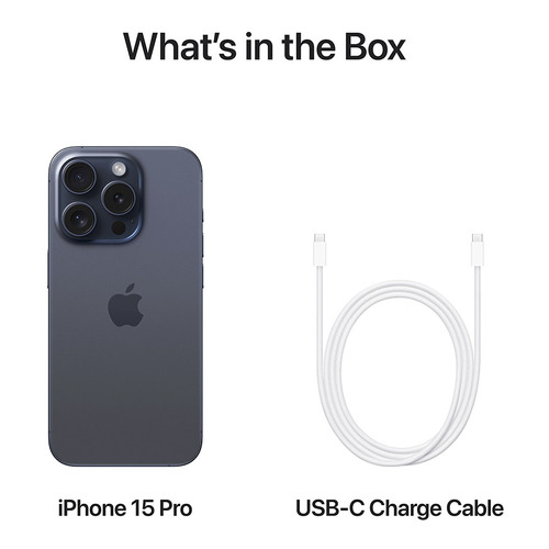iPHONE APPLE 15 PRO 512GB TITÃNIO, AZUL 15,5 cm (6.1") Dual SIM iOS 17 5G USB Type MTVA3QL/A