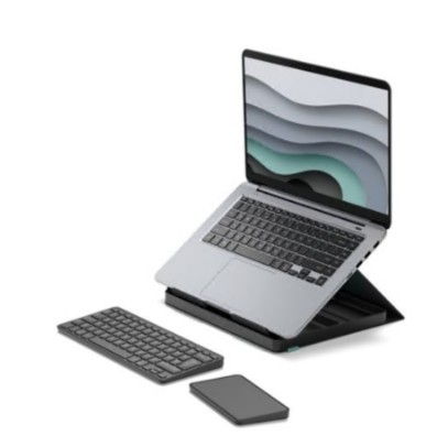 Conjunto de teclado Logitech Casa Pop-Up Desk e touchpad sem fios Bluetooth LE chique clássico