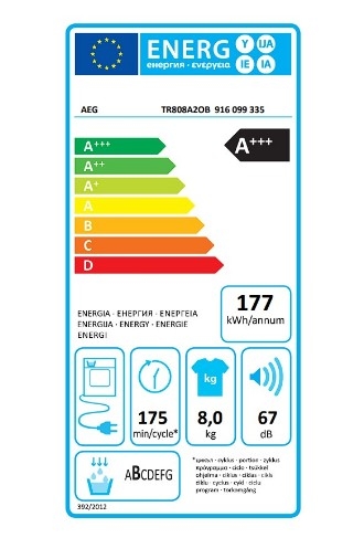 MAQUINA DE SECAR  ROUPA  AEG TR808A2OB BOMBA CALOR 8Kg Classe A+++