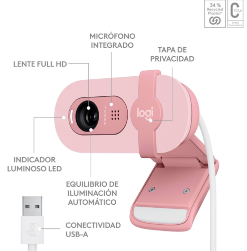 Brio 100 Full HD Webcam ROSE