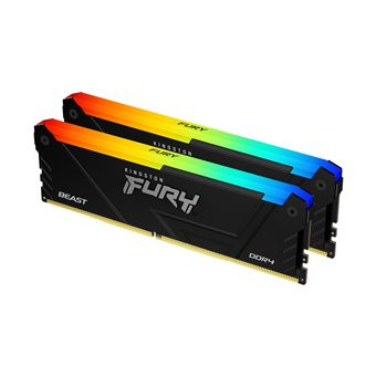 Memorias RAM KINGSTON 32GB 3600MT/s DDR4 CL18 DIMM (Kit of 2) FURY Beast RGB