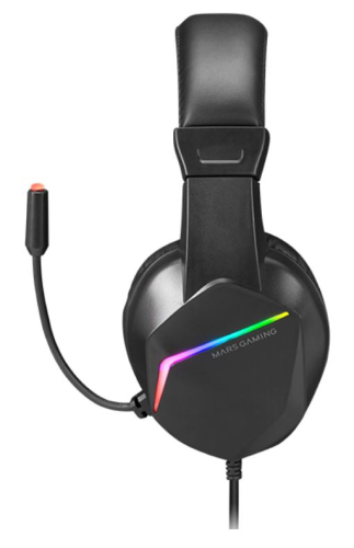 AUSCULTADORES MARS GAMING HEADPHONES&MIC MH122 FRGB HIFI NOISE CANCEL UNI COMP BLACK MH122