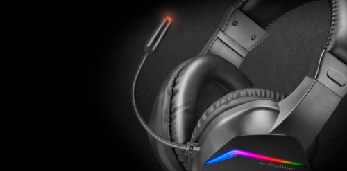 AUSCULTADORES MARS GAMING HEADPHONES&MIC MH122 FRGB HIFI NOISE CANCEL UNI COMP BLACK MH122