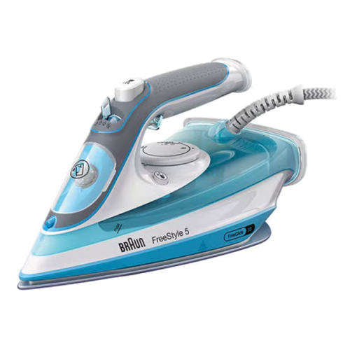 FERRO VAPOR BRAUN  2600W BASE SUPER CERAMICA 3D VAPOR AZUL SI5006BL