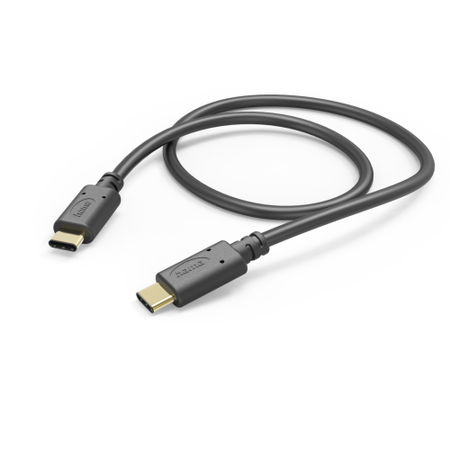 Cabo USB HAMA 3A, USB Type-C - USB Type-C, 1.0 m, preto - 201589