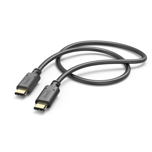 Cabo USB HAMA 3A, USB Type-C - USB Type-C, 1.0 m, preto - 201589