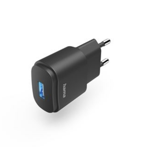 Carregador dispositivos HAMA com USB-A 6 W preto - 00201644
