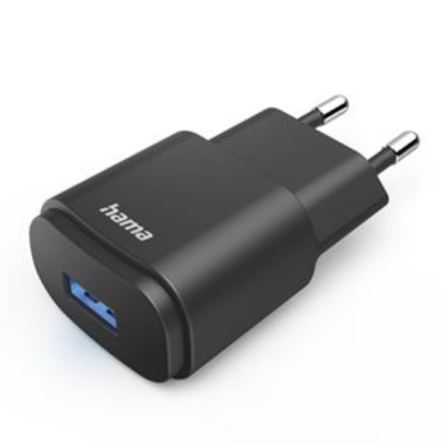 Carregador dispositivos HAMA com USB-A 6 W preto - 00201644