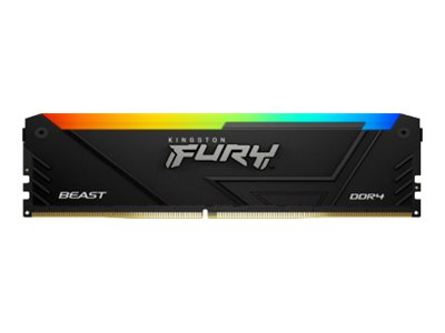 Memória RAM Kingston FURY Beast RGB DDR4 módulo 16 GB DIMM 288-pin 3200 MHz CL16 1.35 V unbuffered sem ECC Preto KF432C16BB12A/16
