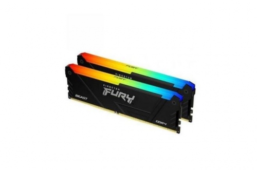  Memória RAM Kingston 32GB FURY Beast RGB (2x16GB) DDR4 3200MHz CL16 Black - KF432C16BB12AK2/32