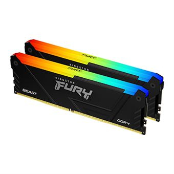 Memorias Internas Kingston FURY Beast RGB 16GB 3600 DDR4 DIMM Kit2 