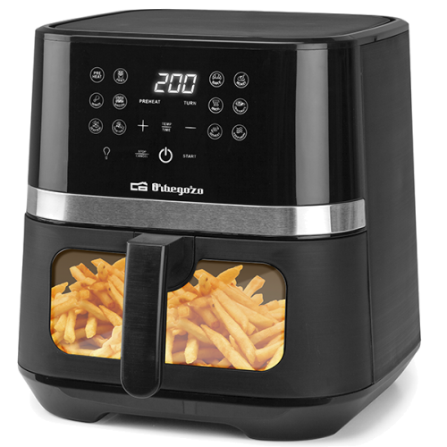 FRITADEIRAS AIR FRYER ORBEGOZ.6,5L 1800W S/OLEO-FDR68 PRETA 
