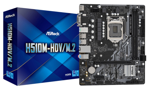 MOTHERBOARD ASROCK H510M-HDV/M2 LGA 1200 DDR4 90-MXBM00-A0UAYZ