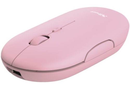Rato Ultrafino Wireless recarregável PUCK TRUST24125 Rosa