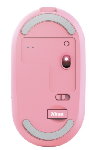 Rato Ultrafino Wireless recarregável PUCK TRUST24125 Rosa