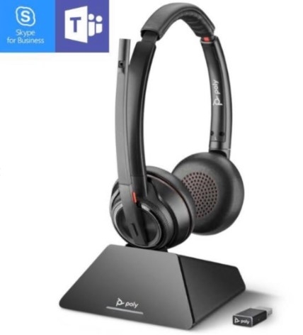 Auscultadores Poly Savi 8220 UC Microsoft Teams DECT 1880-1900 MHz USB-A