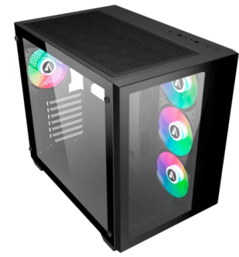 ABYSM CAIXA ATX DANUBE SAVA 285 BX203 ARGB TEMPERED GLASS BLACK