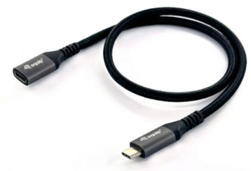 Cabos de dados USB 3.2 Gen 2 C to C M/F, 1.0m, 4K/60Hz, 10Gbps