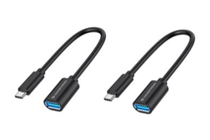 Conceptronic ABBY11B USB-C to USB-A OTG Adapter 2-Pack, 20cm