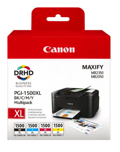 CANON Tinteiros PGI 1500XL BK/C/M/Y MULTI Ink Value Pack Preto e Cores 