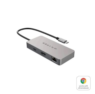 Hub 5 em 1 HyperDrive WWCB TARGUS com passagem de energia PD de 100 W - Prata HDMB2