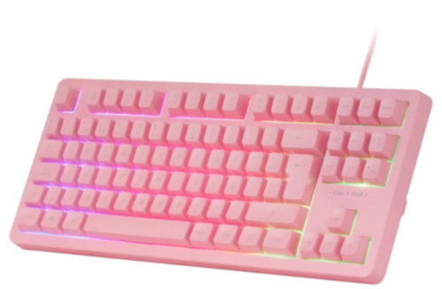 Teclado e Rato + Headset + Tapete XXL Mars Gaming Combo rosa