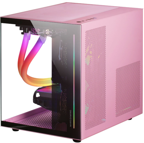 Caixa MARS GAMING MCVIEW Rosa Micro-ATX