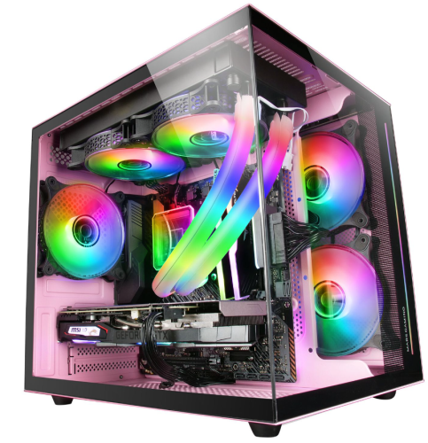 Caixa MARS GAMING MCVIEW Rosa Micro-ATX
