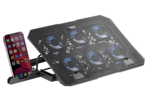 Mars Gaming Base de Refrigeração até 16 Polegadas com suporte para telemóveis