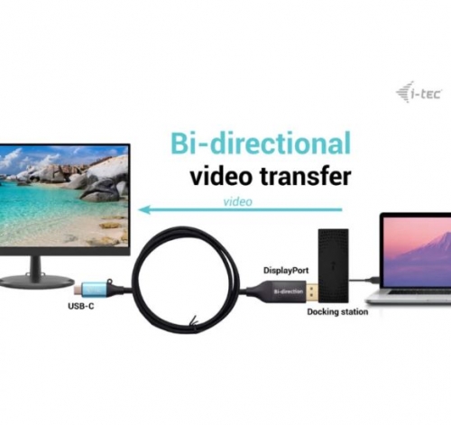 CABO ADAPTADOR I-TEC USB-C DISPLAYPORT BI-DIRECTIONAL 8K/30HZ 150CM