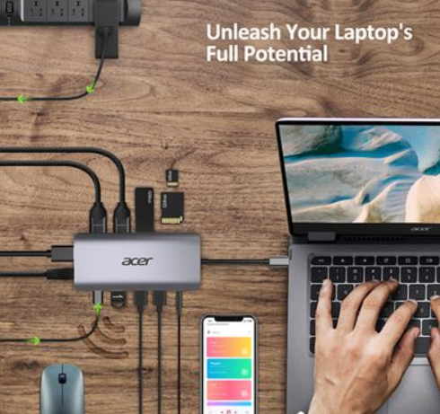 Base e Duplicador de Portas Acer 12in1 TypeC