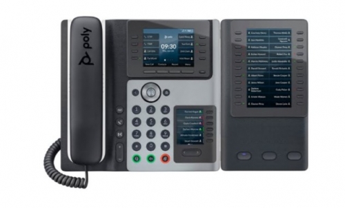 Telefone VoIP com identificação do chamador/chamada em espera tridirecional capacidade de chamada SIP, SDP preto HP Poly Edge E400 82M93AA