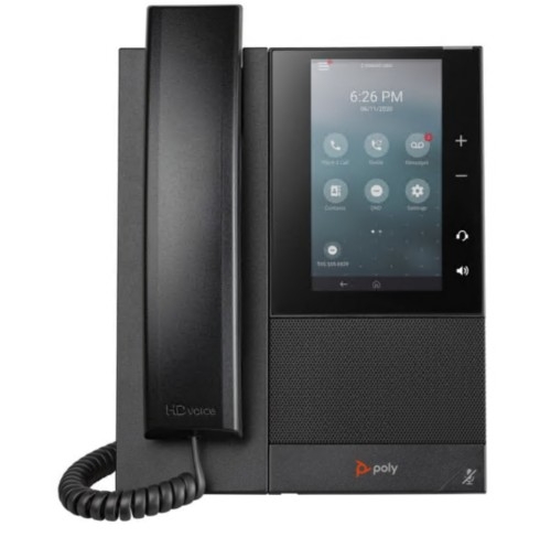 Telefone Poly CCX 505 VoIP SIP, SDP, RTCP, RTP, SRTP Replaces Poly SKU 2200-49735-025 , 82Z82AA