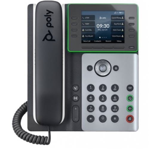 Telefone Poly Edge E320 VoIP com interface Bluetooth tridirecional capacidade de chamada SIP preto