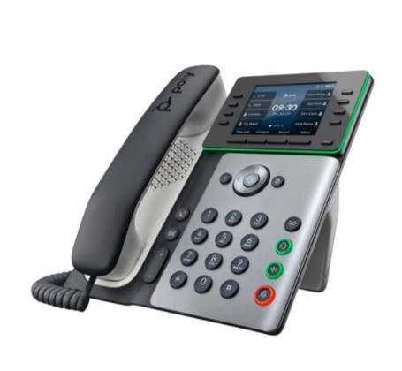 Telefone Poly Edge E320 VoIP com interface Bluetooth tridirecional capacidade de chamada SIP preto