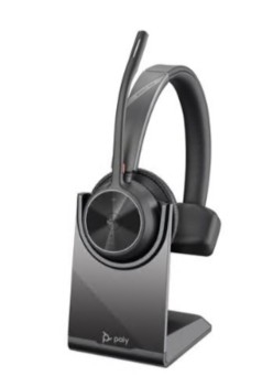 Auscultadores Poly Voyager 4310-M bluetooth sem fios, com cabo USB-C preto