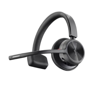 Auscultadores Poly Voyager 4310-M bluetooth sem fios, com cabo USB-C preto