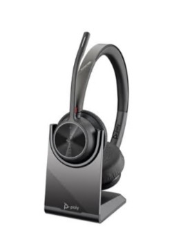 Auscultadores Poly Voyager 4320-M bluetooth sem fios, com cabo USB-C preto