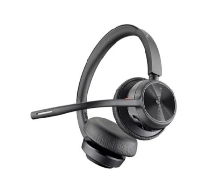 Auscultadores Poly Voyager 4320-M bluetooth sem fios, com cabo USB-C preto