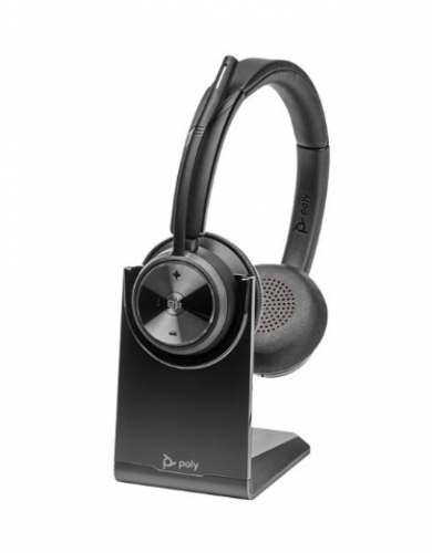 Auscultadores HP Poly Savi 7320 - sem fios USB-A através do adaptador DECT preto - 8L553AA