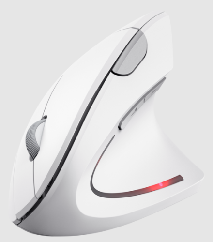 Rato Trust ergonómico wireless VERTO,MOUTRU25132,  Branco