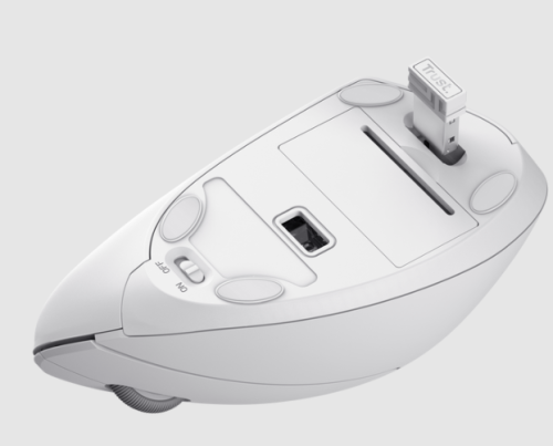 Rato Trust ergonómico wireless VERTO,MOUTRU25132,  Branco