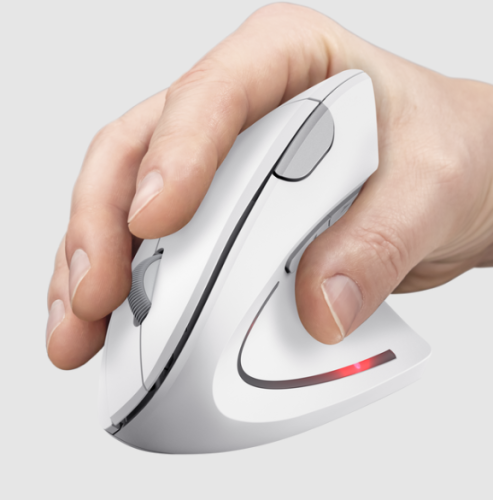 Rato Trust ergonómico wireless VERTO,MOUTRU25132,  Branco