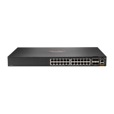 Switch HPE Aruba 6200F 24G Class4 PoE 4SFP+ 370W nterruptor Administrado montável em trilho - PoE+ (370 W)