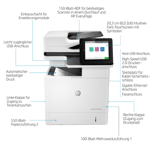 LaserJet HP Enterprise MFP M635h Impressora 7PS97A