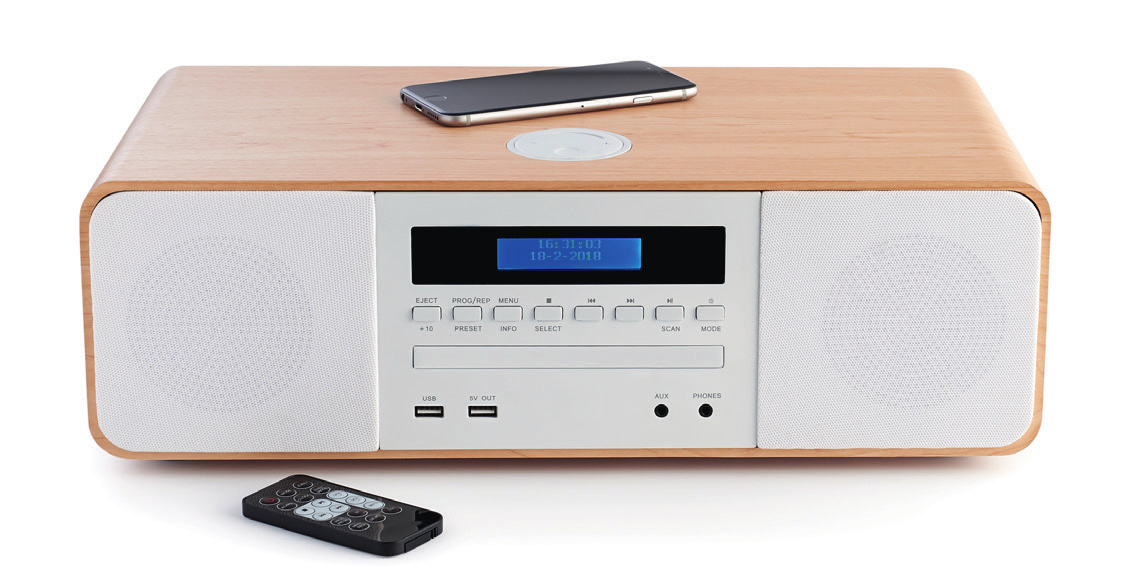 Micro Aparelhagem Thomson MIC201IBT – Bluetooth, CD, Rádio FM e Carregamento Sem Fios