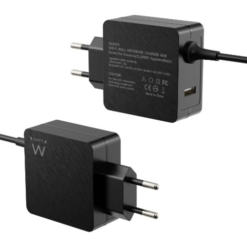 Carregador de portátil USB Type C e 1-Port USB-A com PD 45W