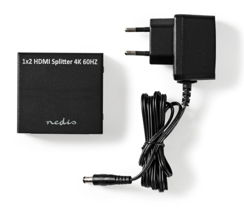 Multiplicador de Video NEDIS HDMI SPLITTER 2 PORT HDMI INPUT 2 X HDMI OUTPUT 4K@60HZ 18 GBPS