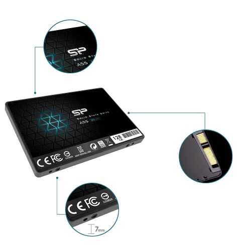 Disco SSD 2.5 SATA Silicon Power 128GB Ace A55-460R/360W SP128GBSS3A55S25